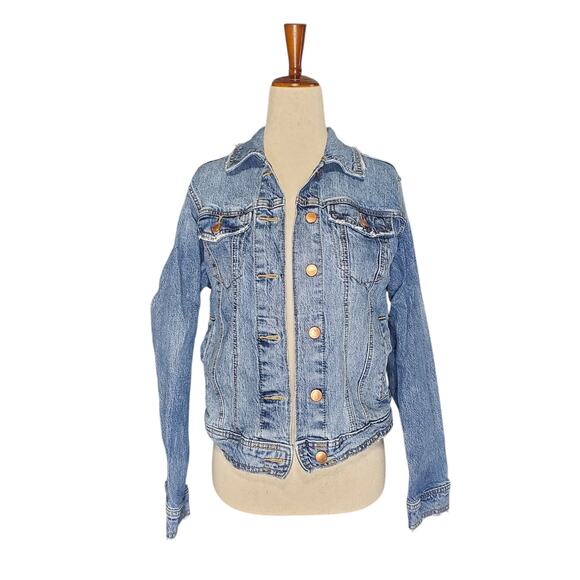 Universal Thread Distressed Denim Jacket Size XS - Picture 1 of 5